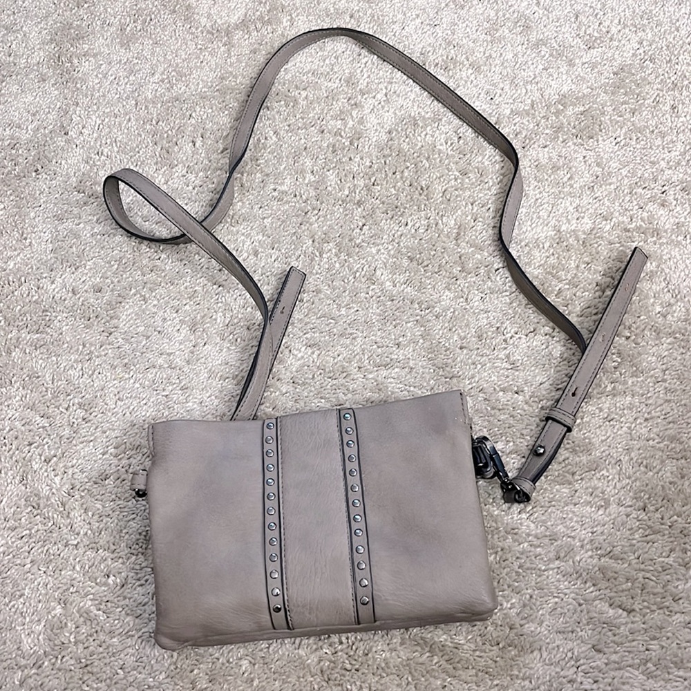 I.N.C. | Cross Body Bag | Studded | Silver |